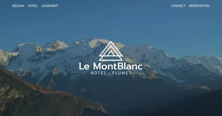 screenshot of Le MontBlanc desktop site